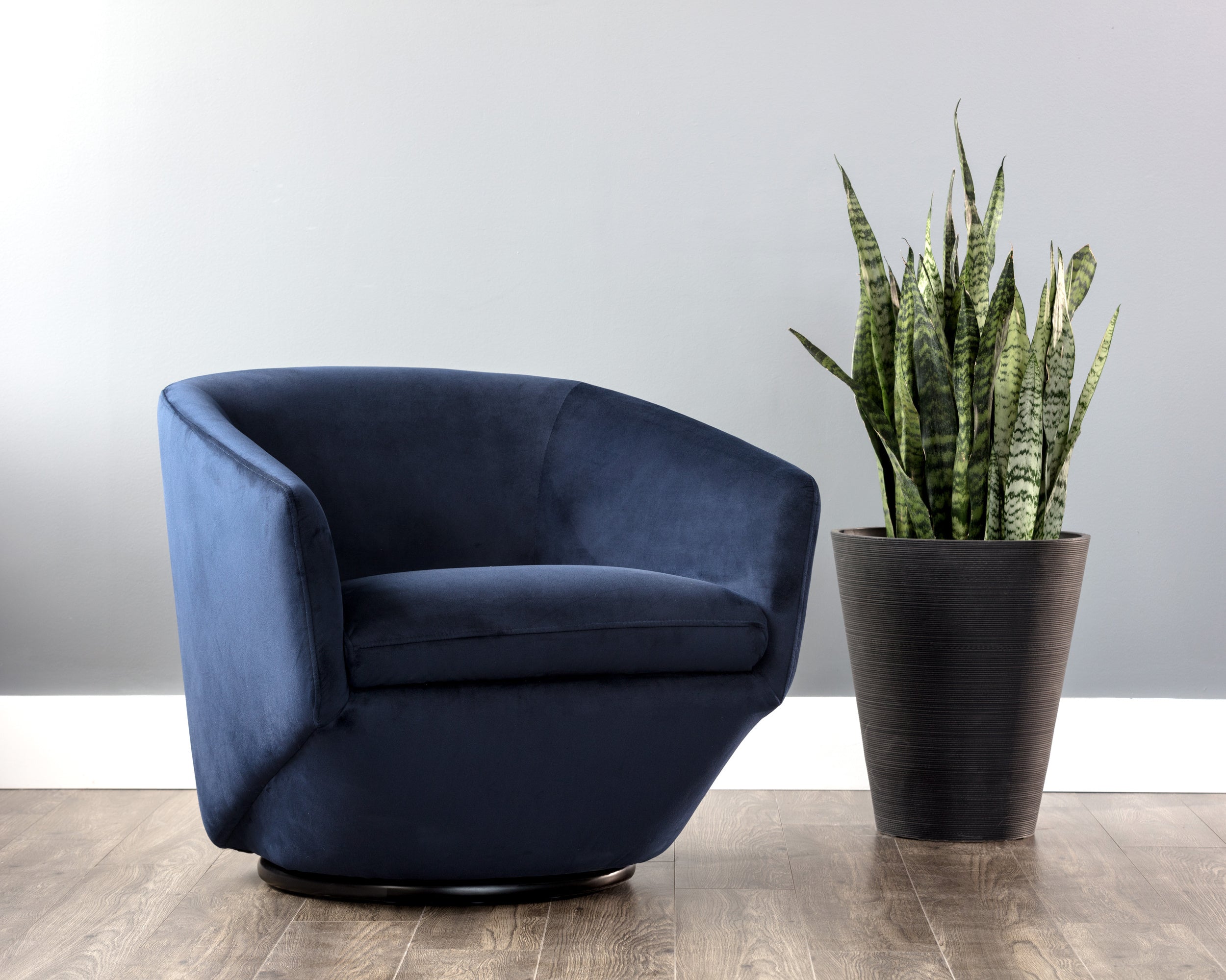 Treviso Swivel Lounge Chair - Metropolis Blue