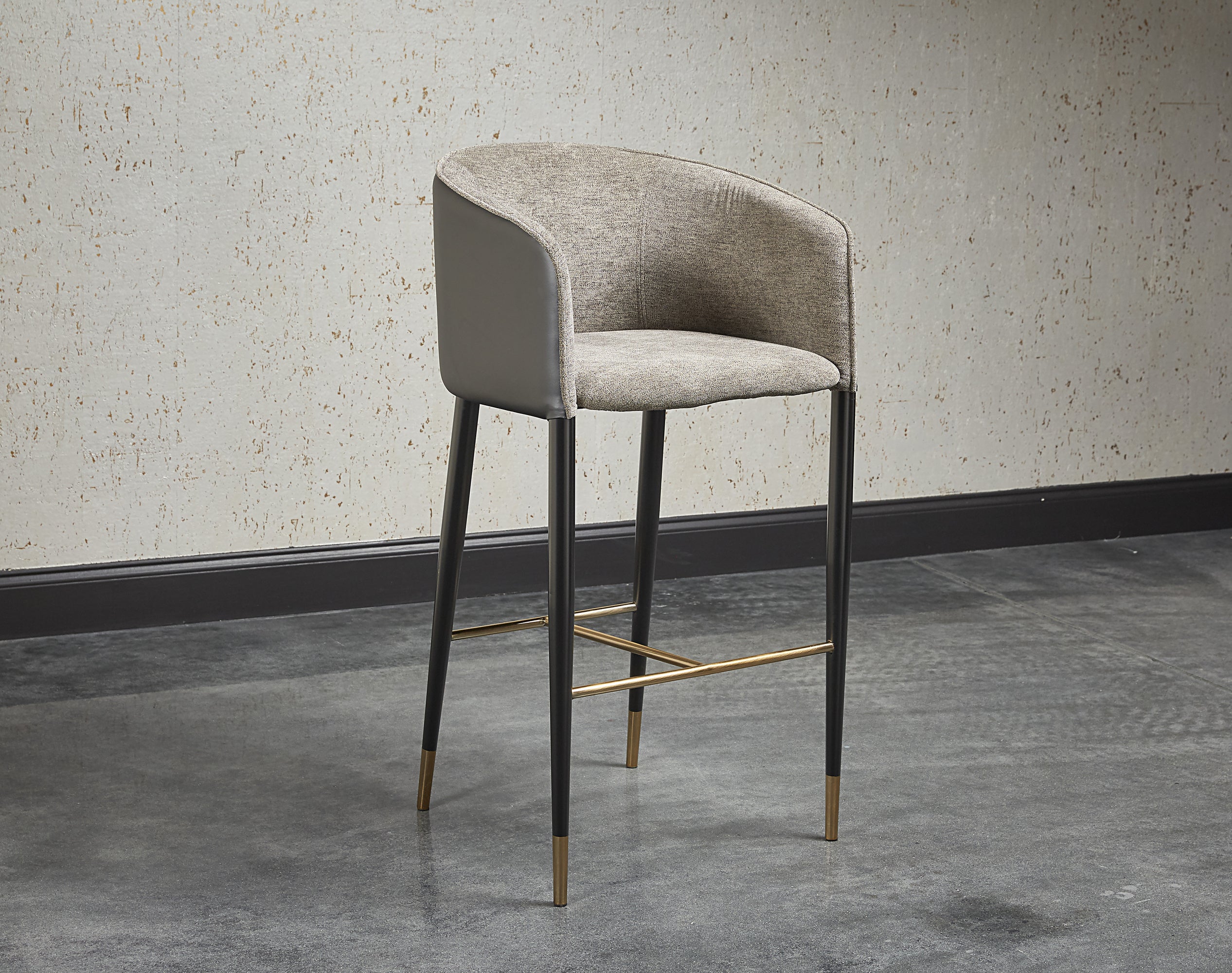 Asher Barstool - Sparrow Grey / Napa Black