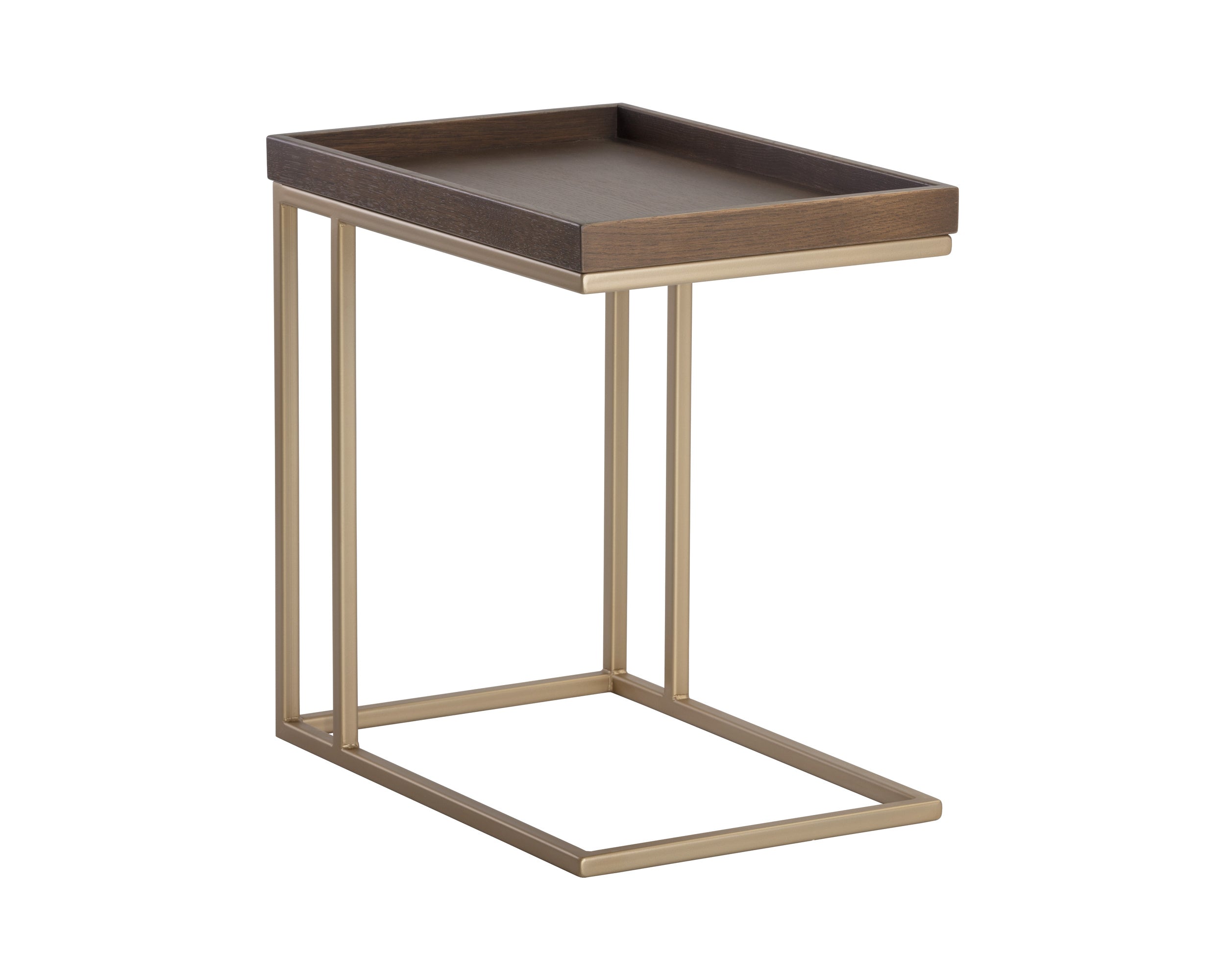 Arden C-Shaped Side Table  Gold