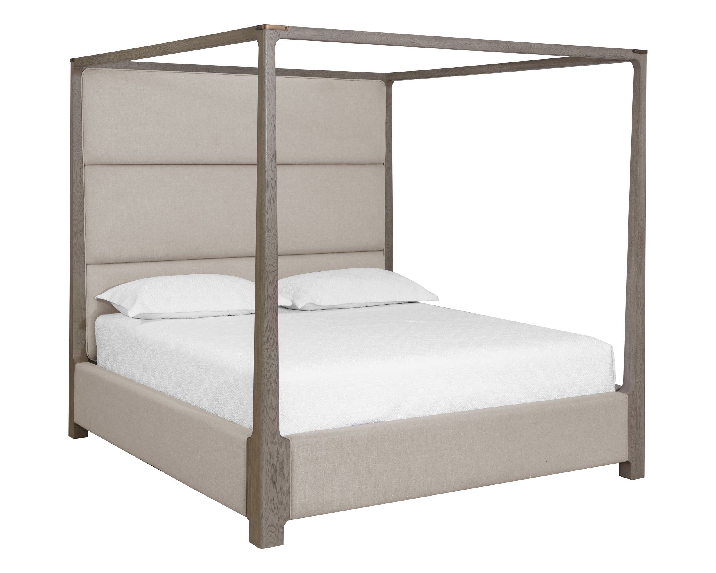 Danette Canopy Bed - King  Zenith Taupe Grey