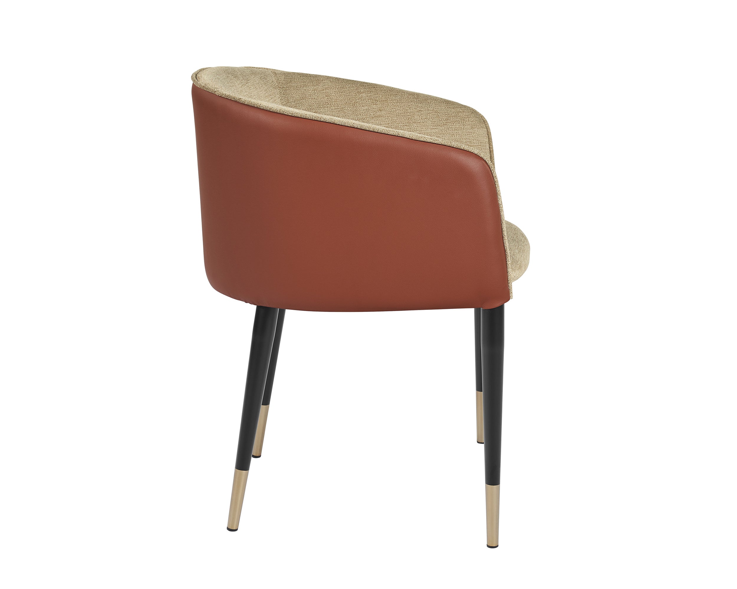 Asher Dining Armchair - Polo Club Toast / Dillon Chili