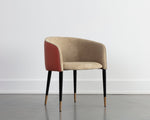 Asher Dining Armchair - Polo Club Toast / Dillon Chili