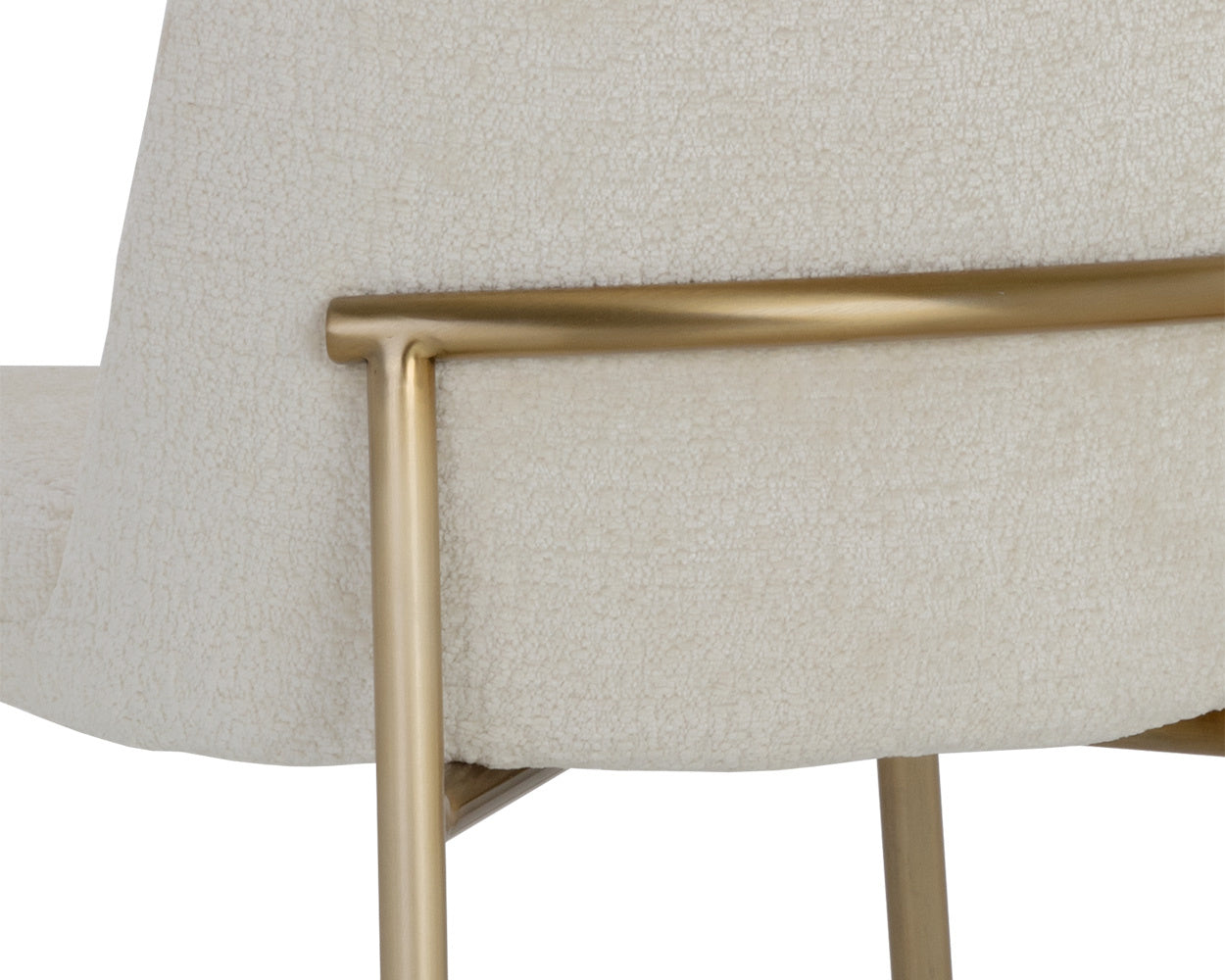 Zeke Counter Stool - Antique Brass  Bergen Ivory