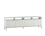 Ambrose Modular Media Console And Cabinet - Champagne Gold  Cream