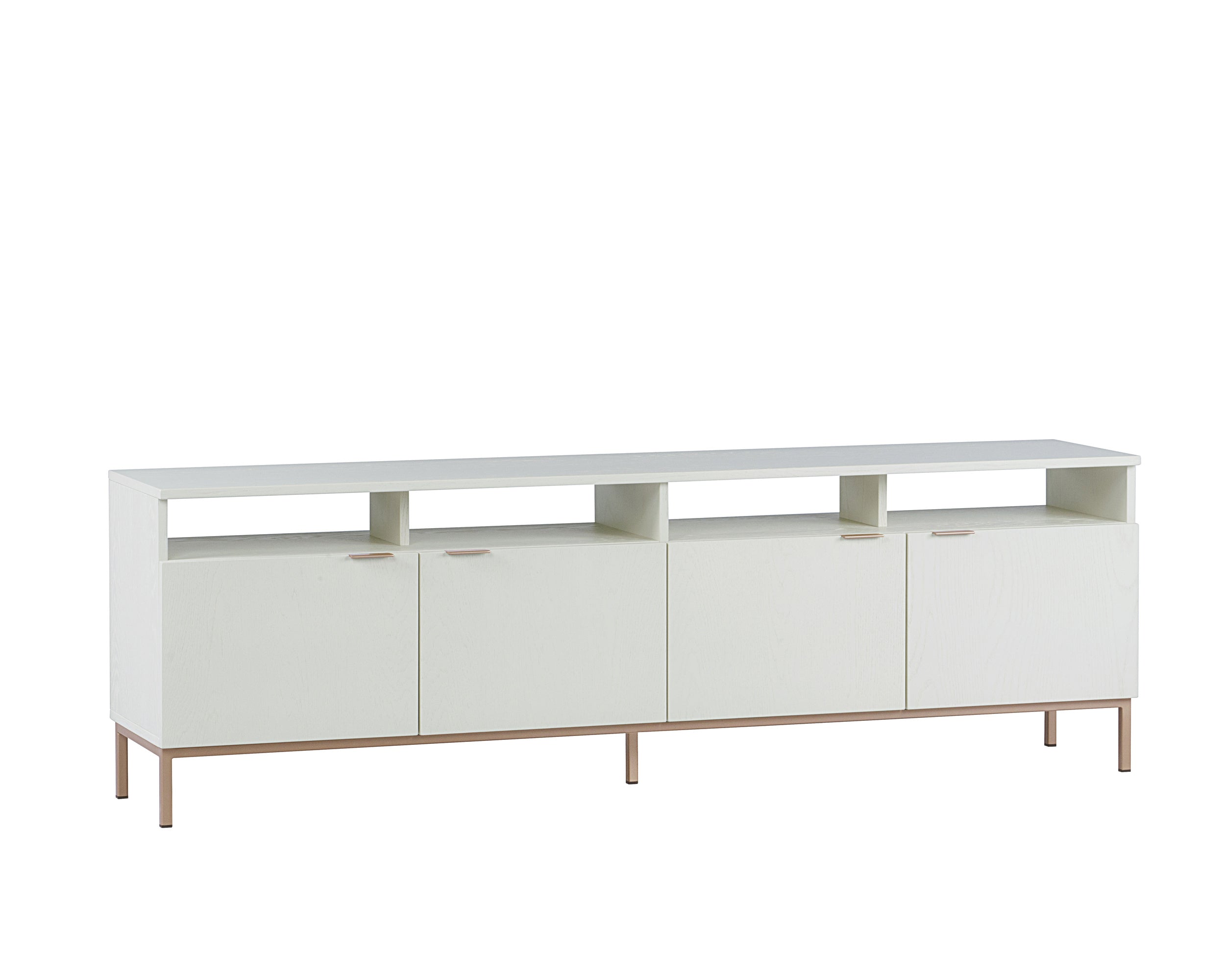 Ambrose Modular Media Console And Cabinet - Champagne Gold  Cream