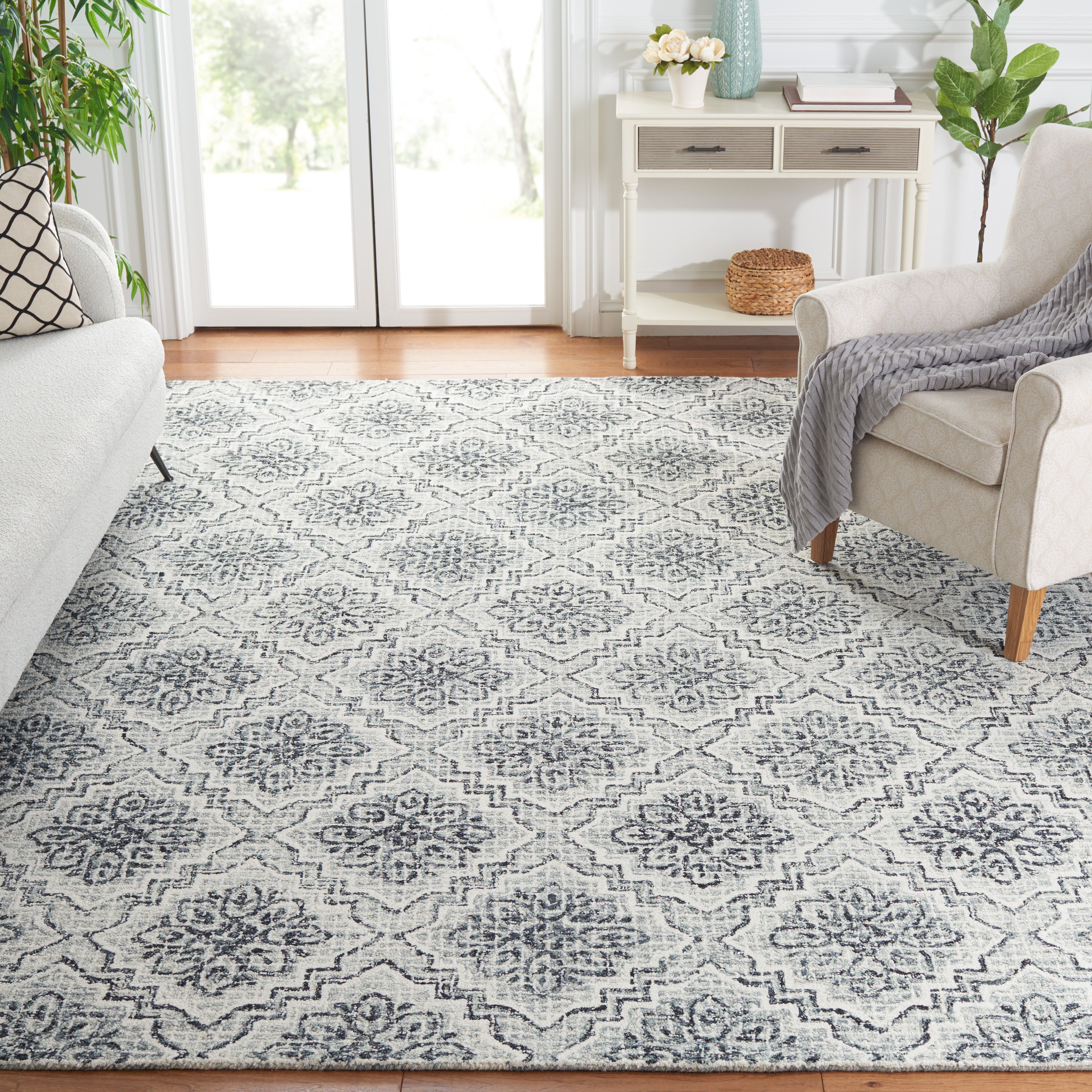 Safavieh Abstract 201 Rug, ABT201 - Dark Blue / Grey