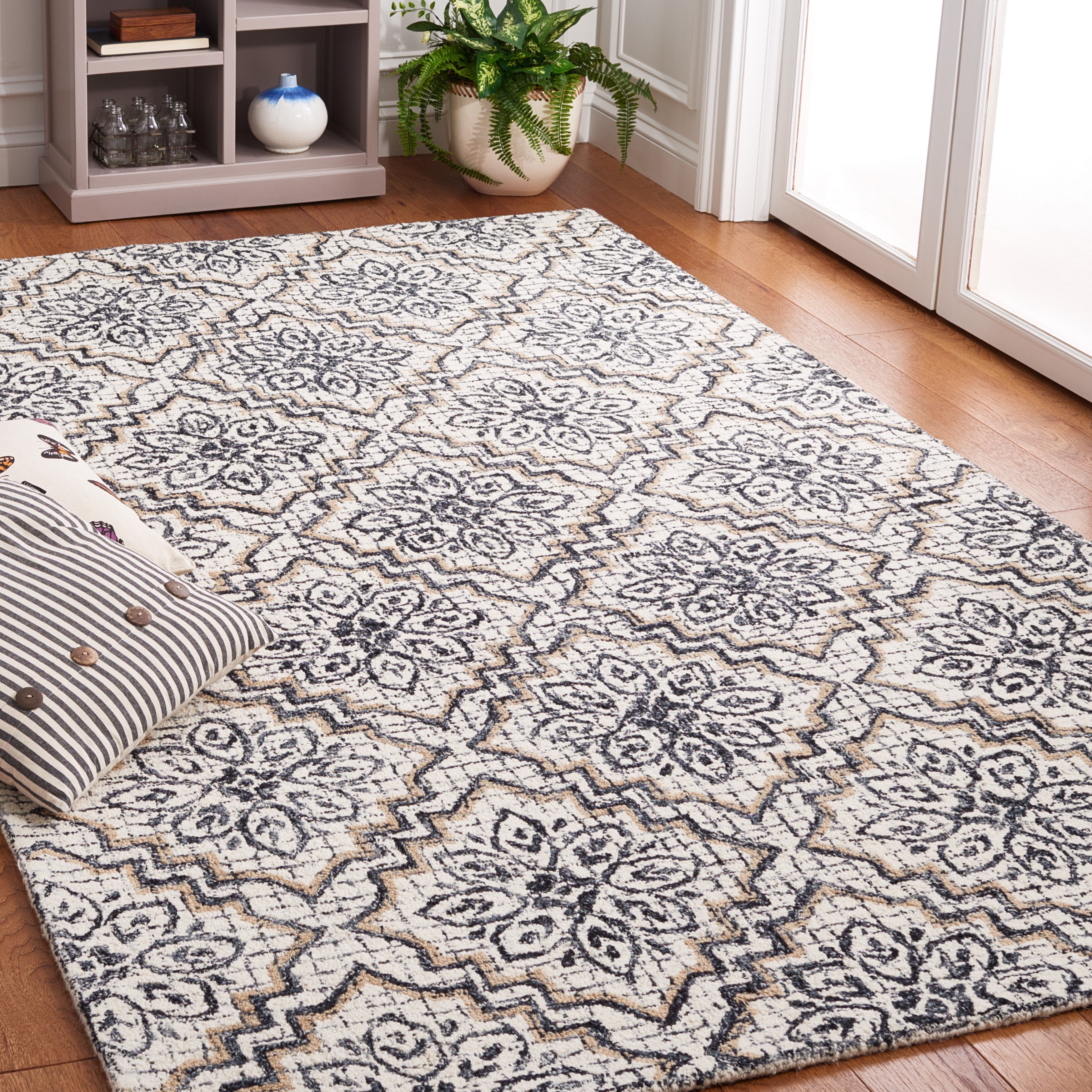 Safavieh Abstract 201 Rug, ABT201 - Ivory / Navy