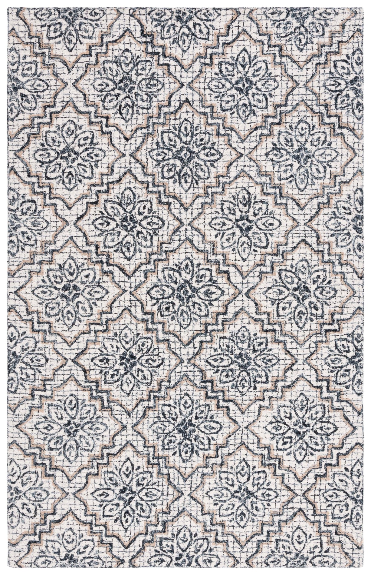 Safavieh Abstract 201 Rug, ABT201 - Ivory / Navy