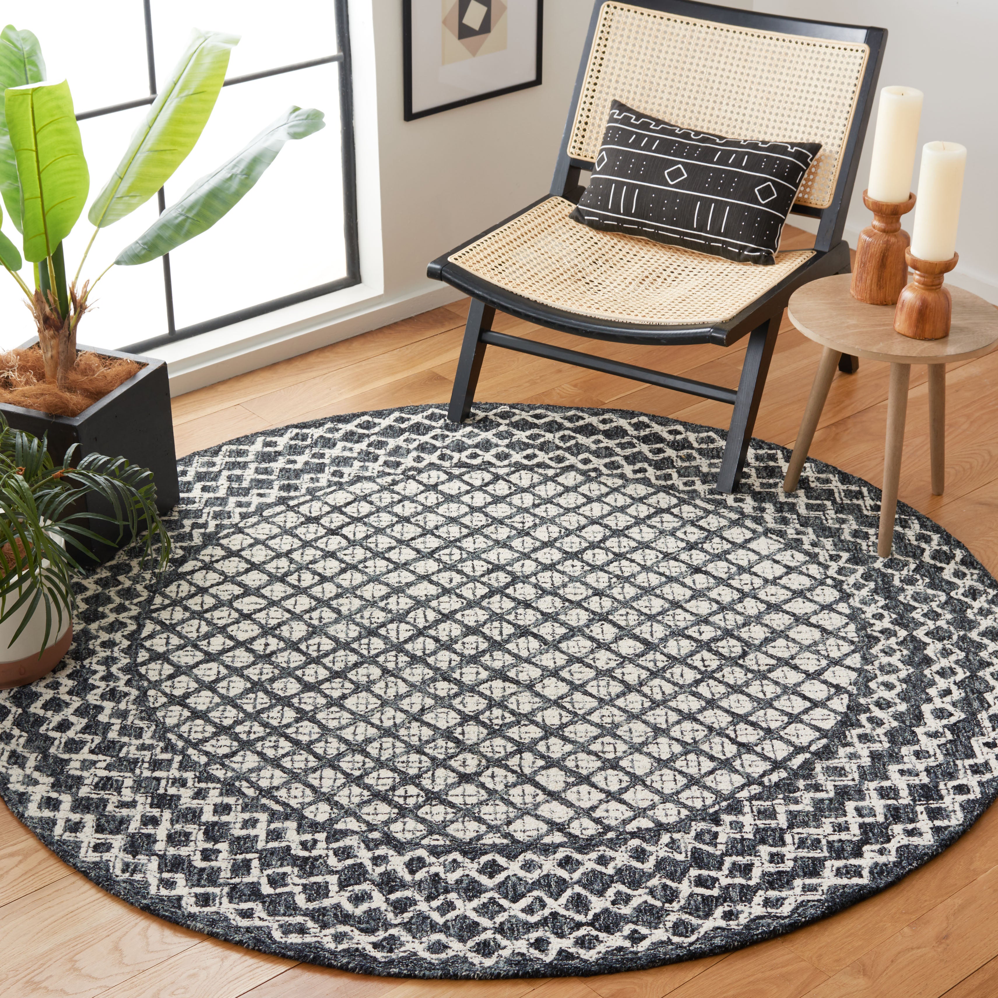 Safavieh Abstract 203 Rug, ABT203 - Ivory / Navy