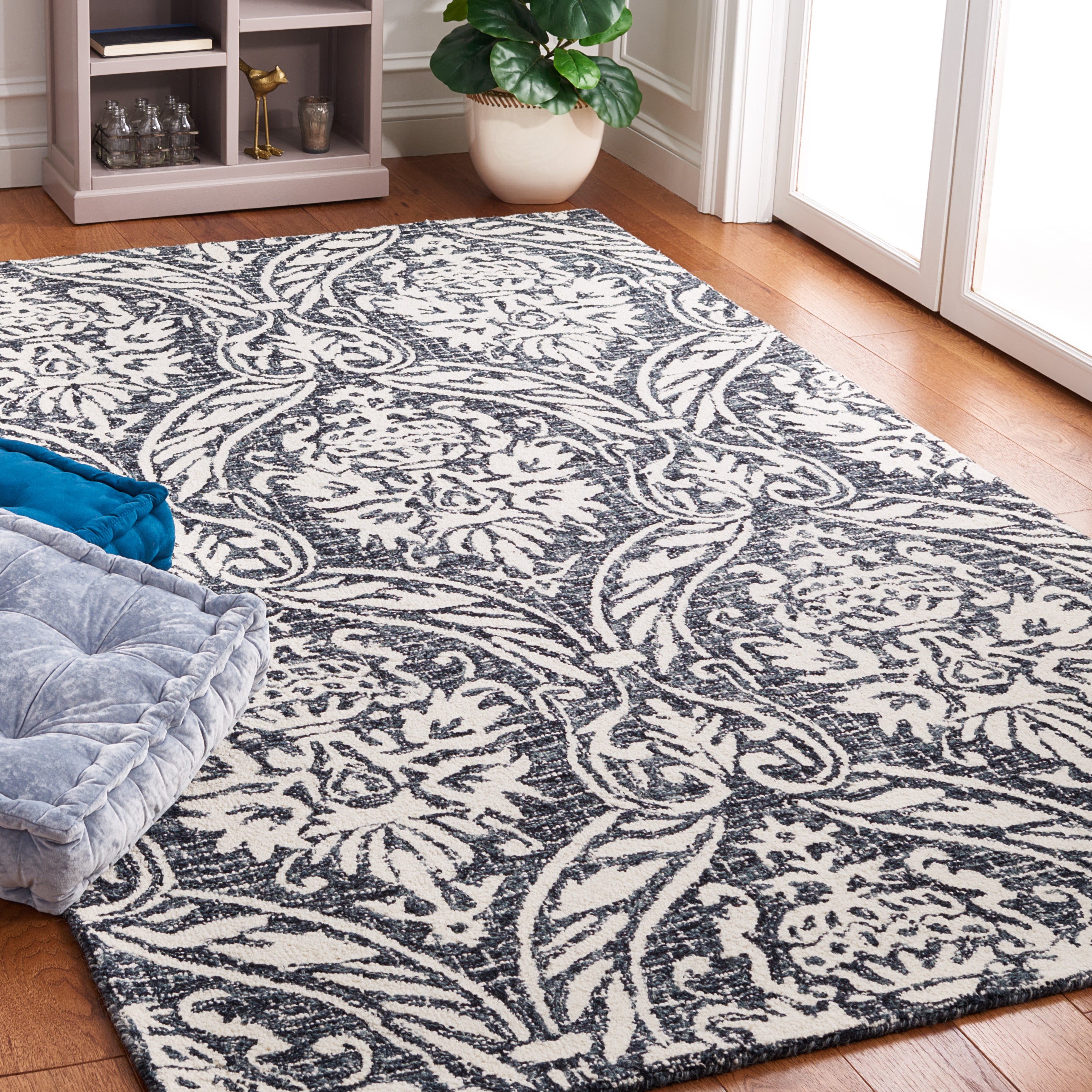 Safavieh Abstract 204 Rug, ABT204 - Ivory / Navy