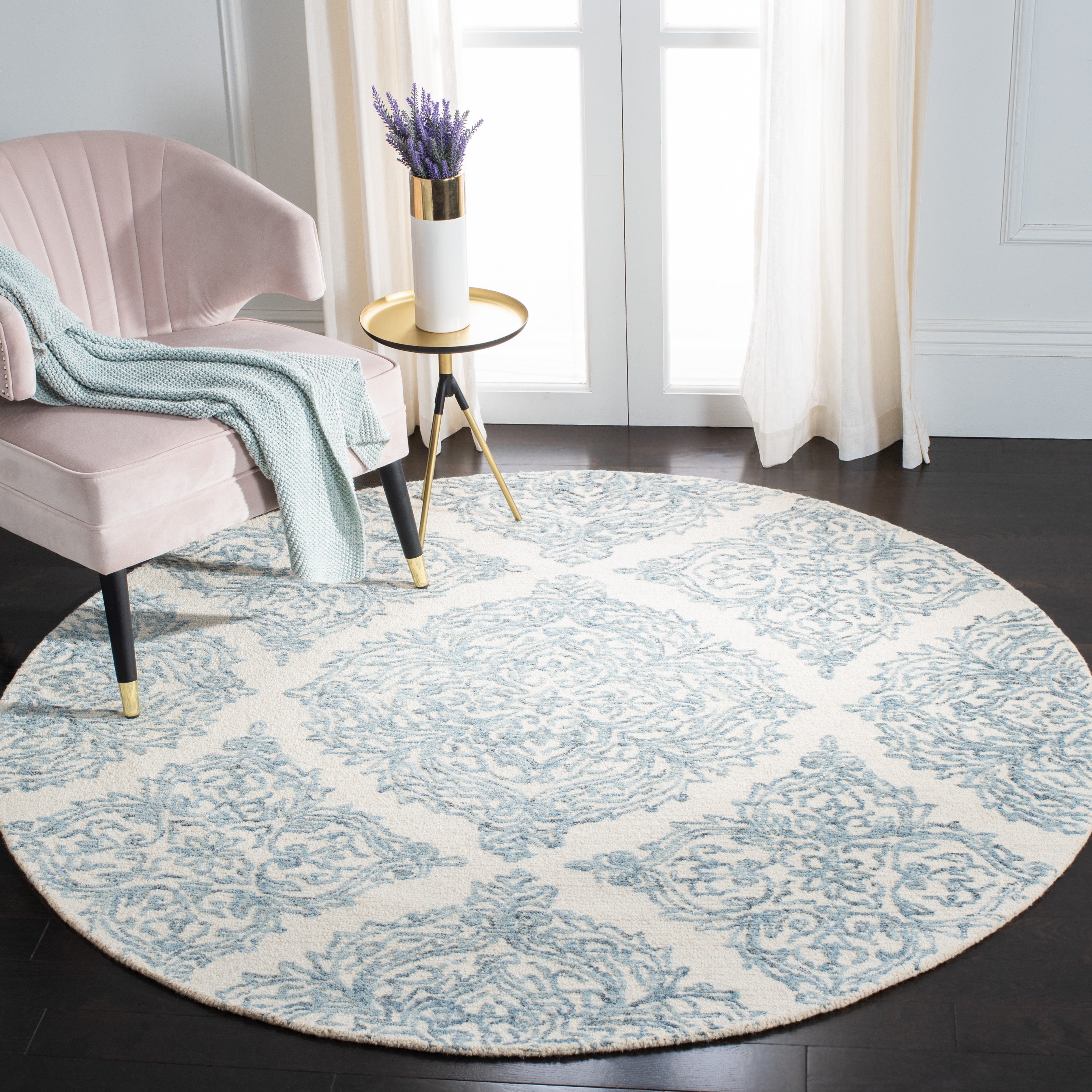 Safavieh Abstract 346 Rug, ABT346 - Ivory / Blue