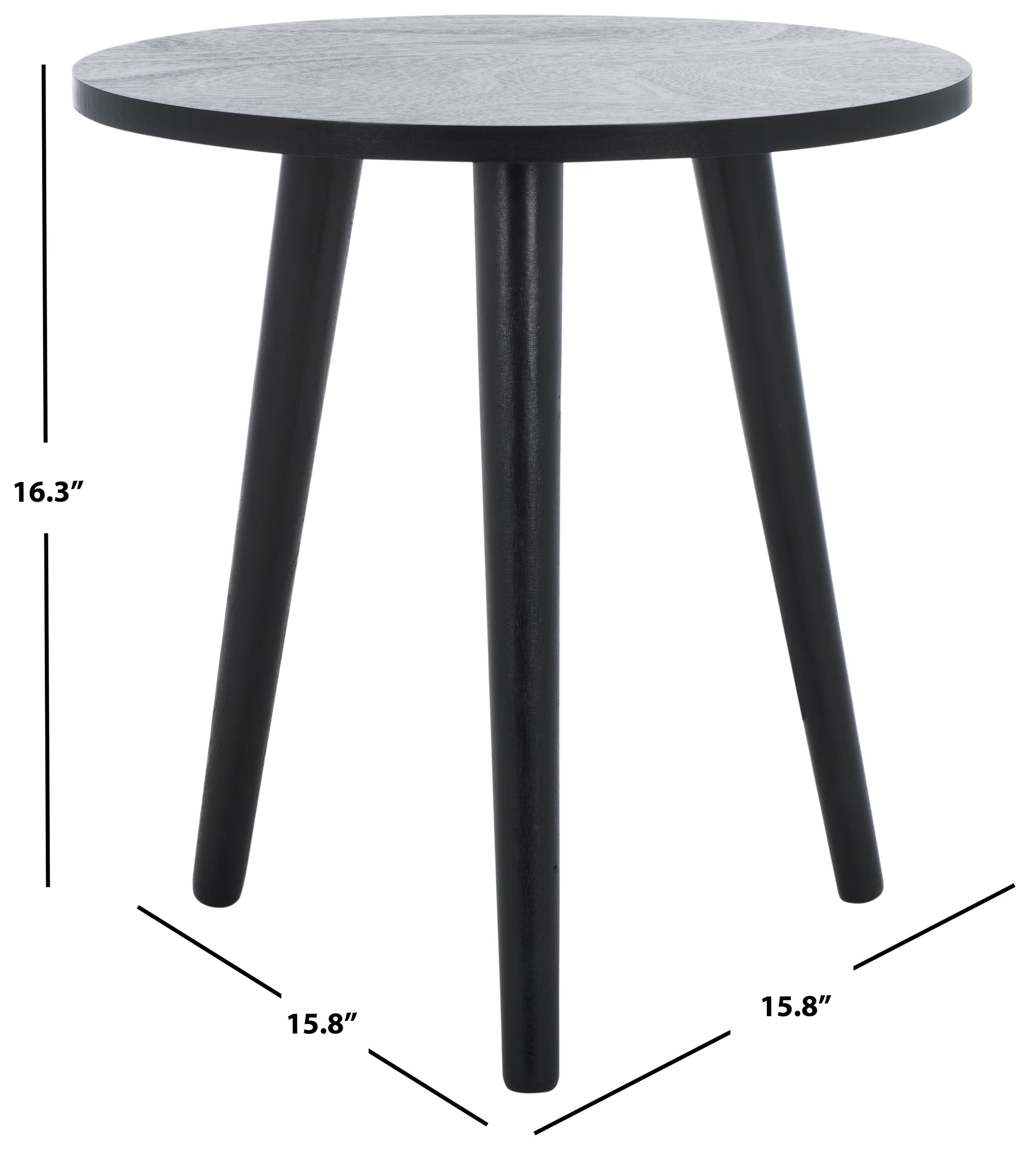 Safavieh Orion Round Accent Table , ACC5700 - Black