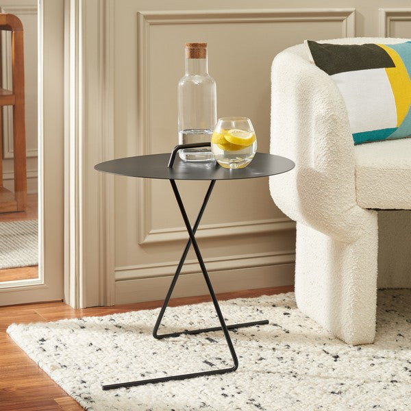 Safavieh Medalia Side Table, ACC8008 - Matte Black