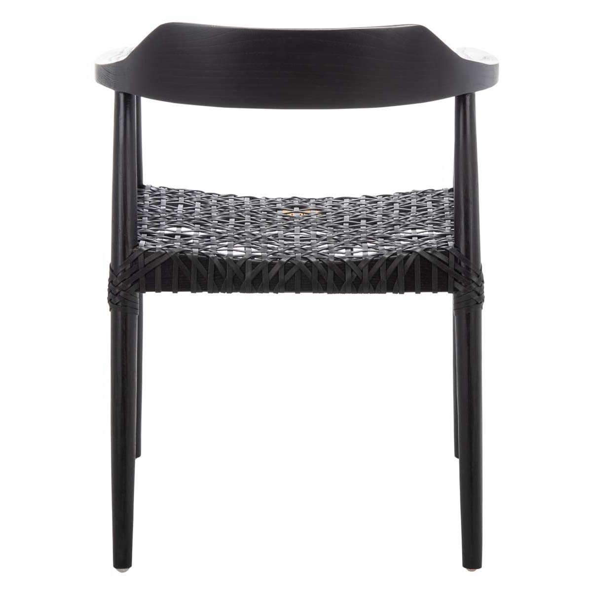 Safavieh Munro Leather Woven Accent Chair, ACH1005 - Black