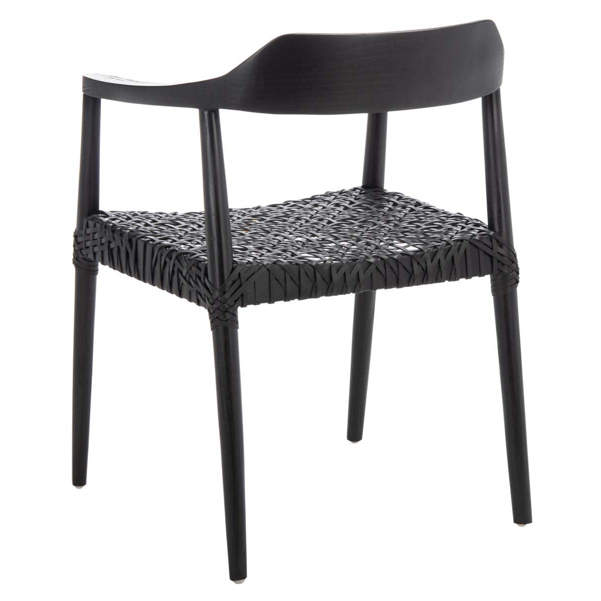 Safavieh Munro Leather Woven Accent Chair, ACH1005 - Black