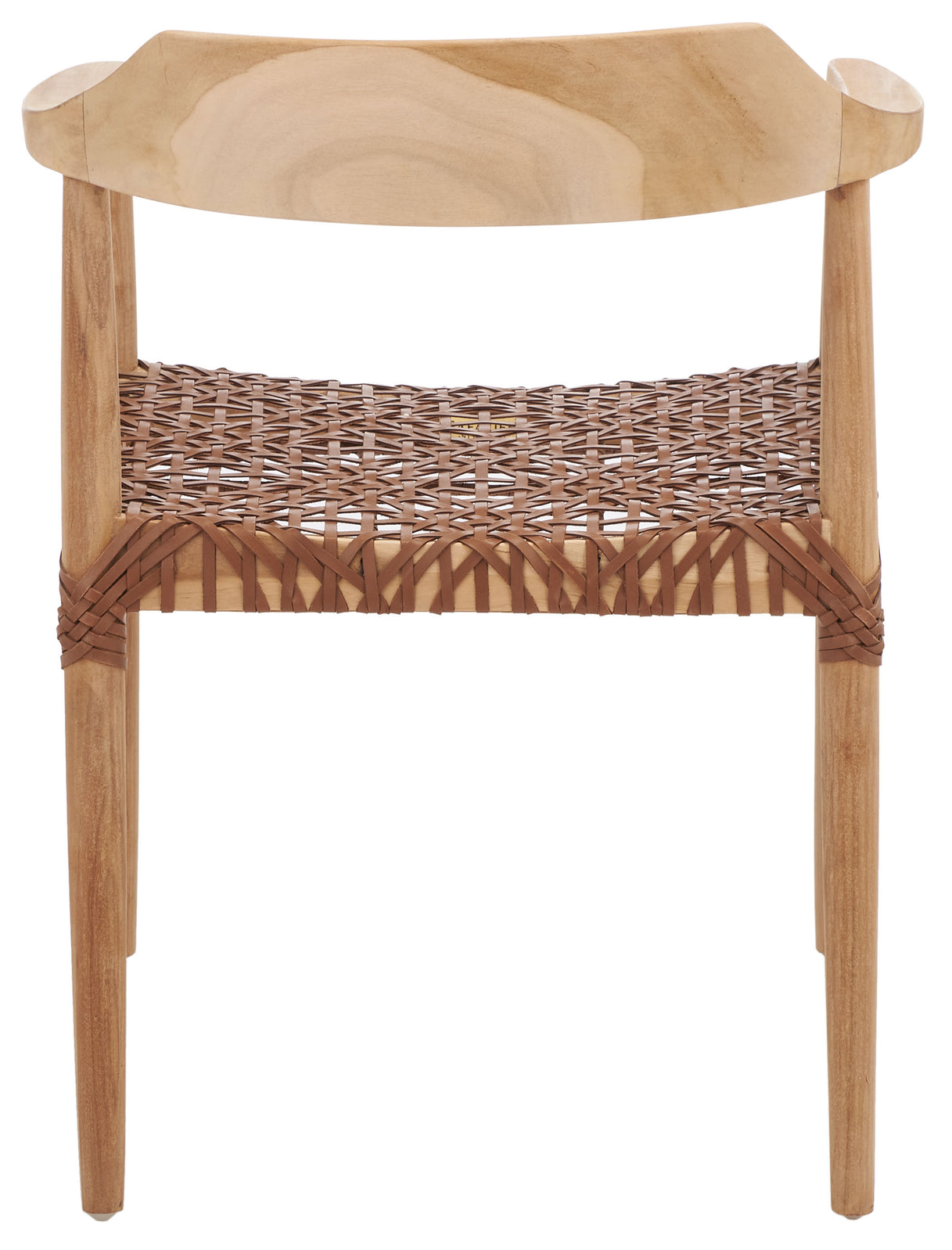 Safavieh Munro Leather Woven Accent Chair, ACH1005 - Natural / Light Honey