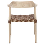 Safavieh Munro Leather Woven Accent Chair, ACH1005 - Natural / Light Honey