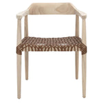 Safavieh Munro Leather Woven Accent Chair, ACH1005 - Natural / Light Honey