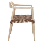 Safavieh Munro Leather Woven Accent Chair, ACH1005 - Natural / Light Honey