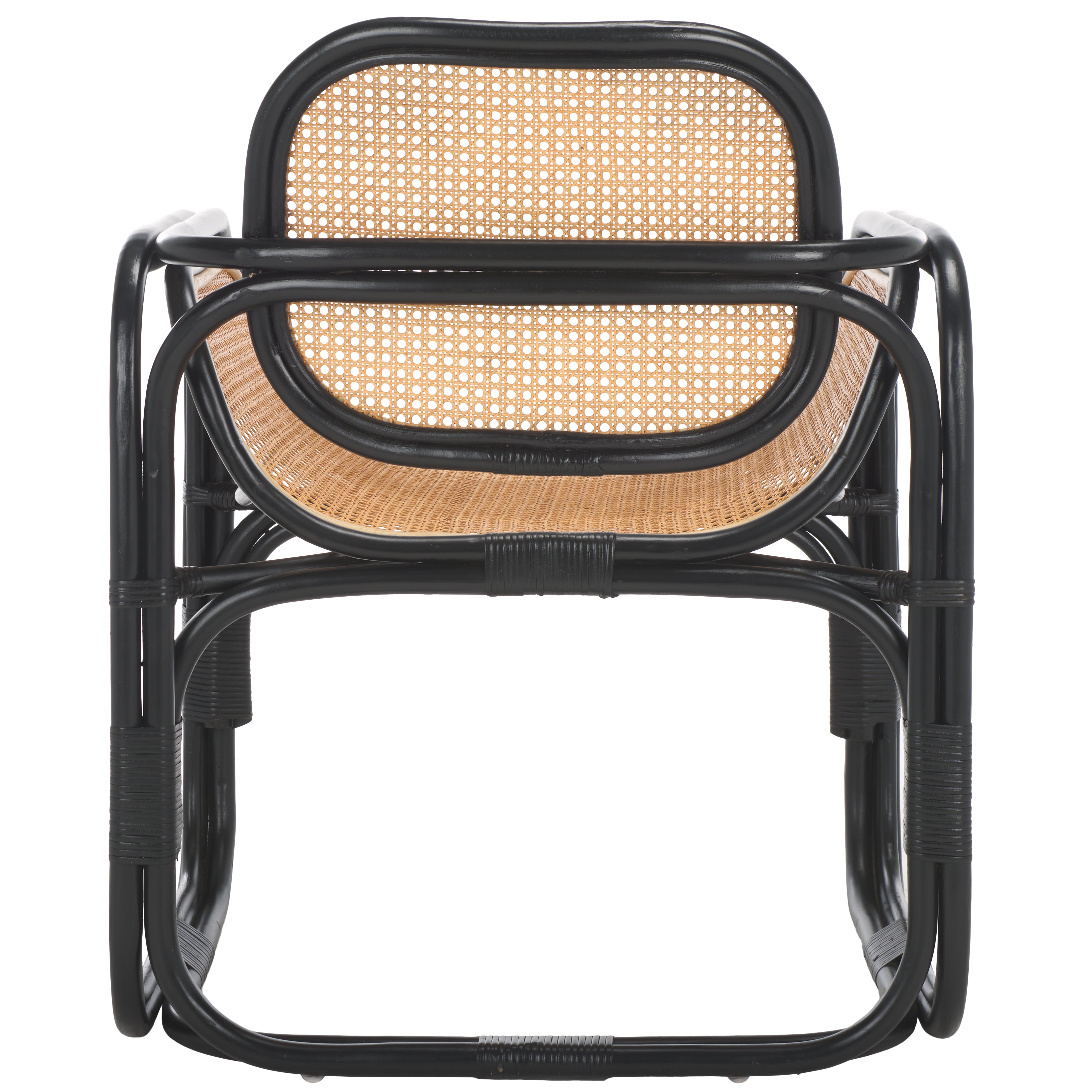 Safavieh Nadie Rattan Accent Chair, ACH1012 - Black / Natural