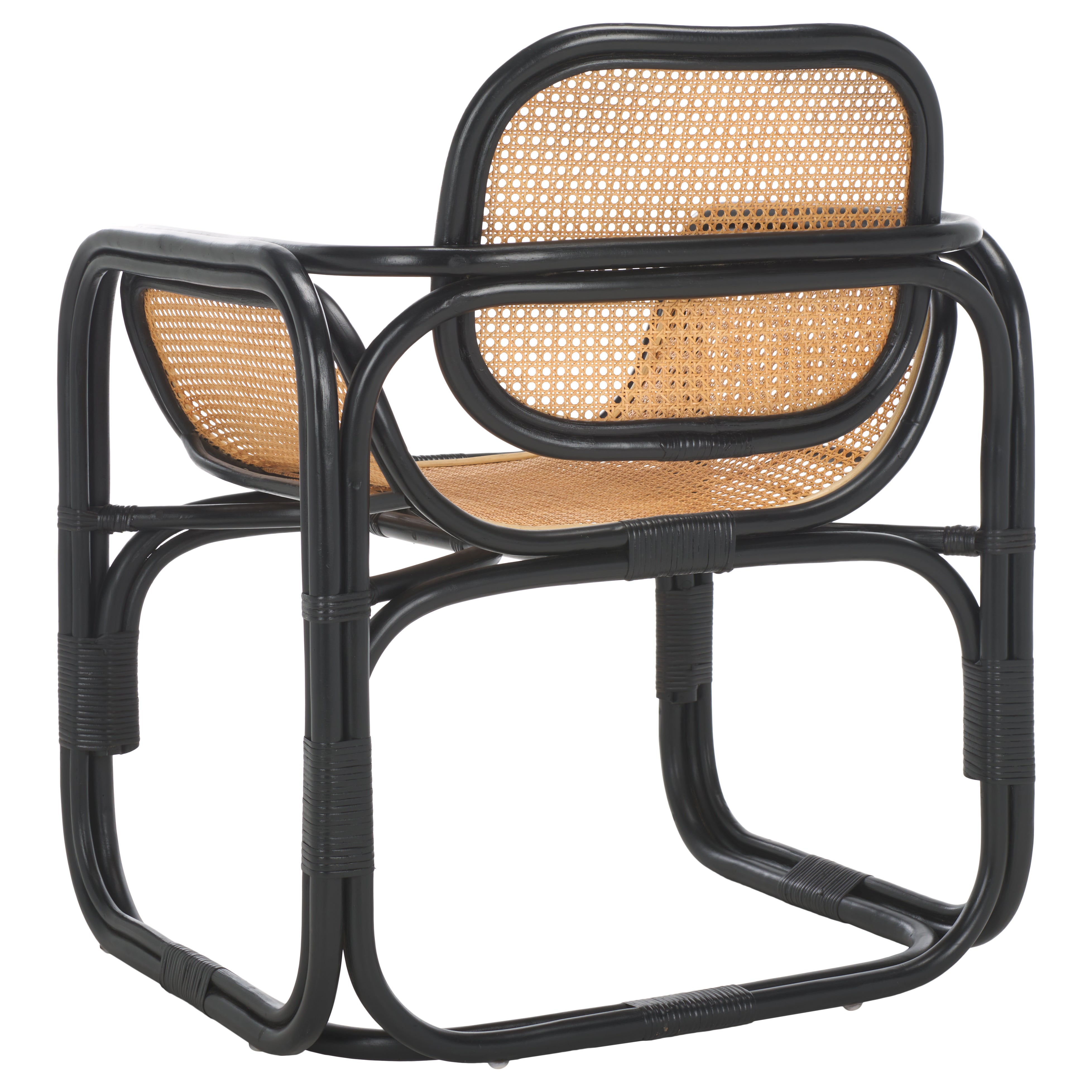 Safavieh Nadie Rattan Accent Chair, ACH1012 - Black / Natural