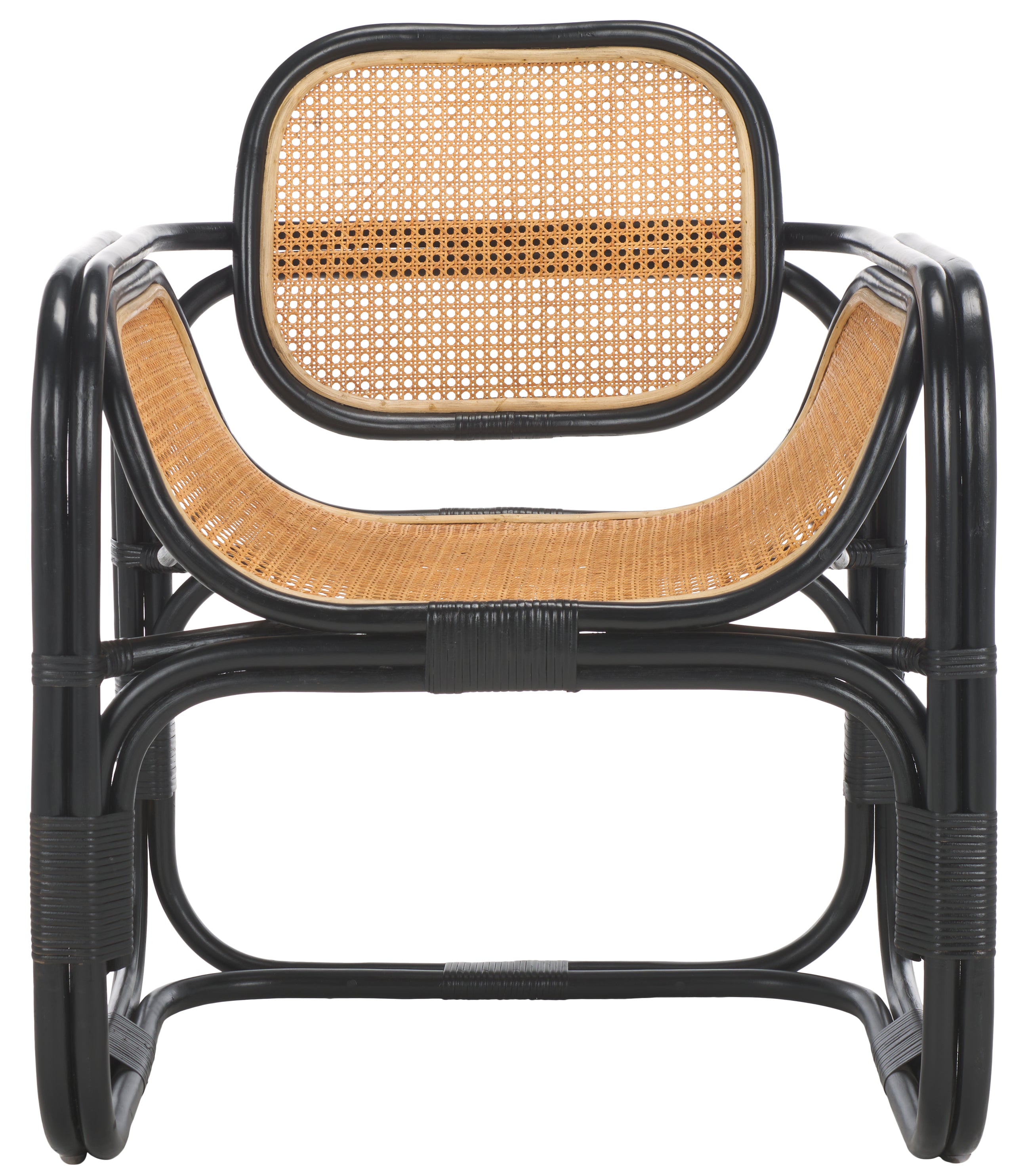 Safavieh Nadie Rattan Accent Chair, ACH1012 - Black / Natural