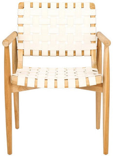 Safavieh Dionne Accent Chair, ACH1201 -White / Natural Teak