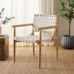 Safavieh Dionne Accent Chair, ACH1201 -White / Natural Teak