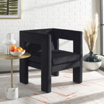 Safavieh Vidar Accent Chair, ACH4013 - Black Velvet