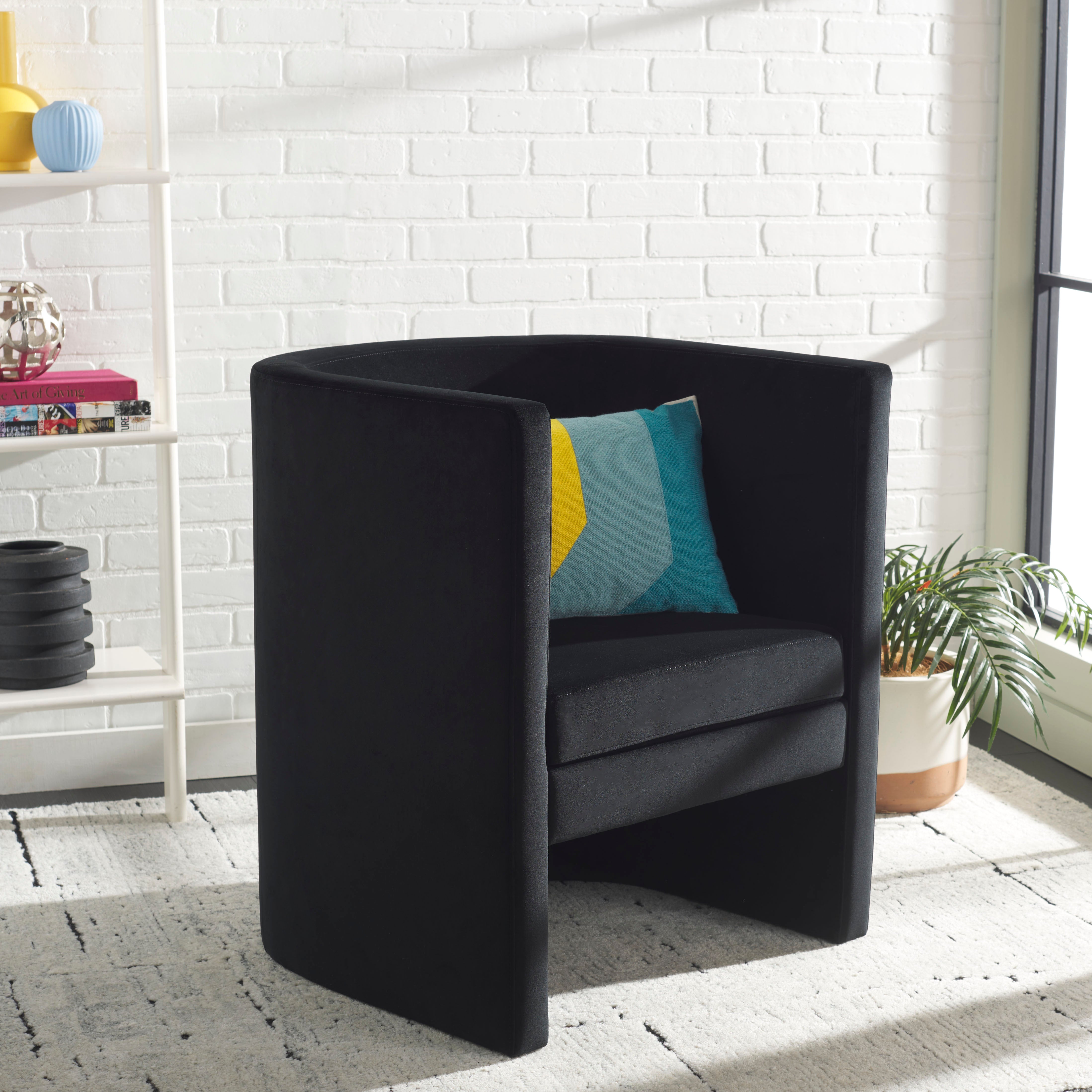 Safavieh Eydis Accent Chair, ACH4014 - Black Velvet