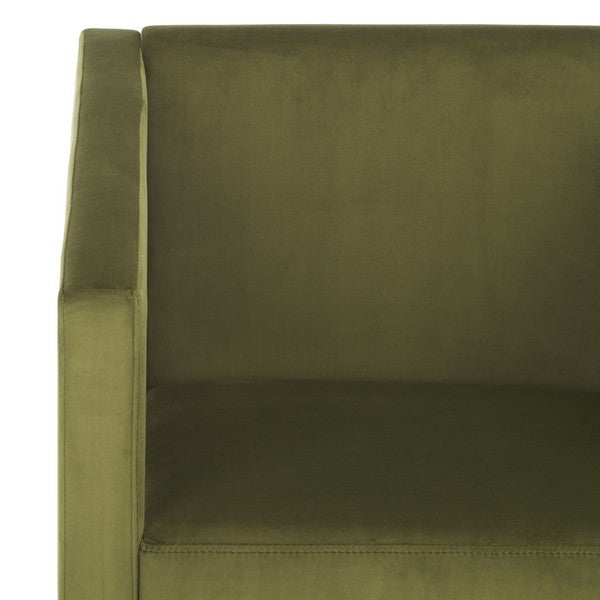 Safavieh Ylva Accent Chair, ACH4015 - Olive Green Velvet