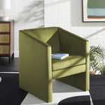 Safavieh Ylva Accent Chair, ACH4015 - Olive Green Velvet