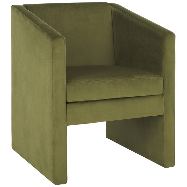 Safavieh Ylva Accent Chair, ACH4015 - Olive Green Velvet