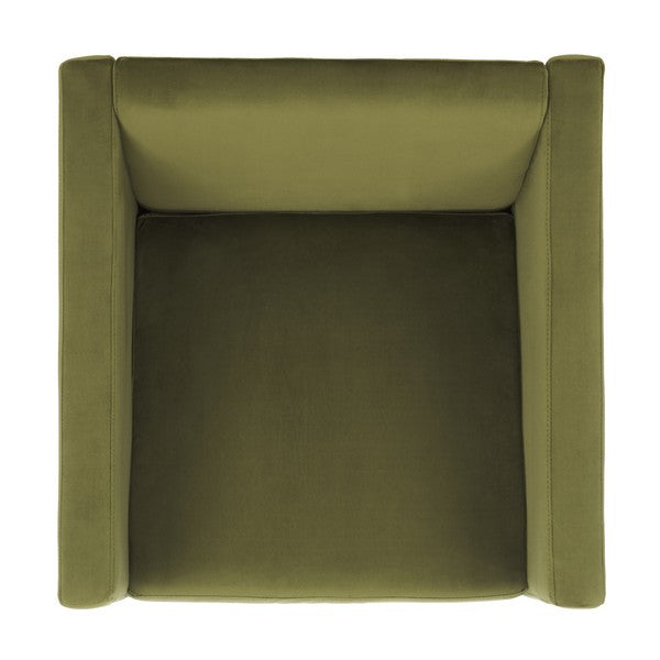 Safavieh Ylva Accent Chair, ACH4015 - Olive Green Velvet