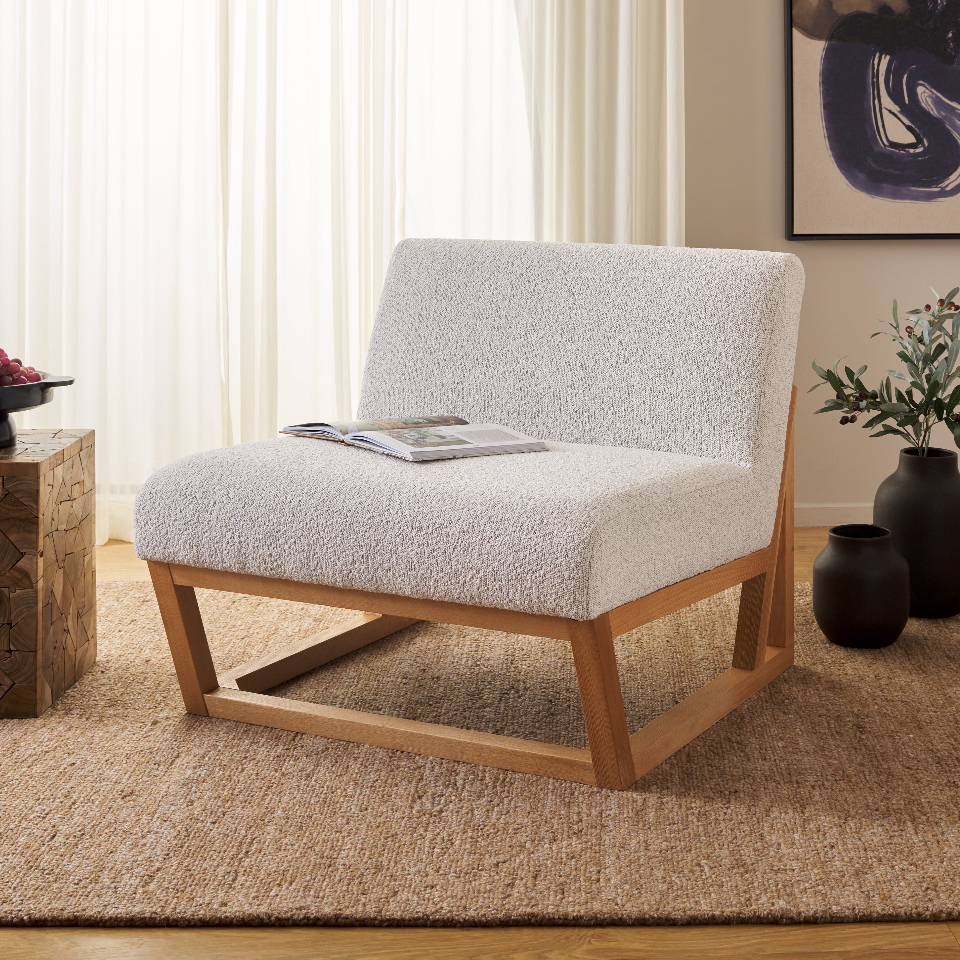 Safavieh Kinsey Accent Chair, ACH5205 - Cream / Natural