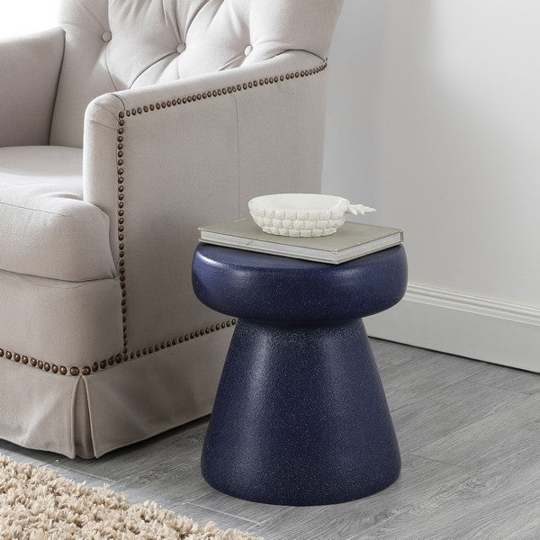 Safavieh Noma, 16 Inch, Ceramic Garden Stool, ACS4603 - Matte Navy 