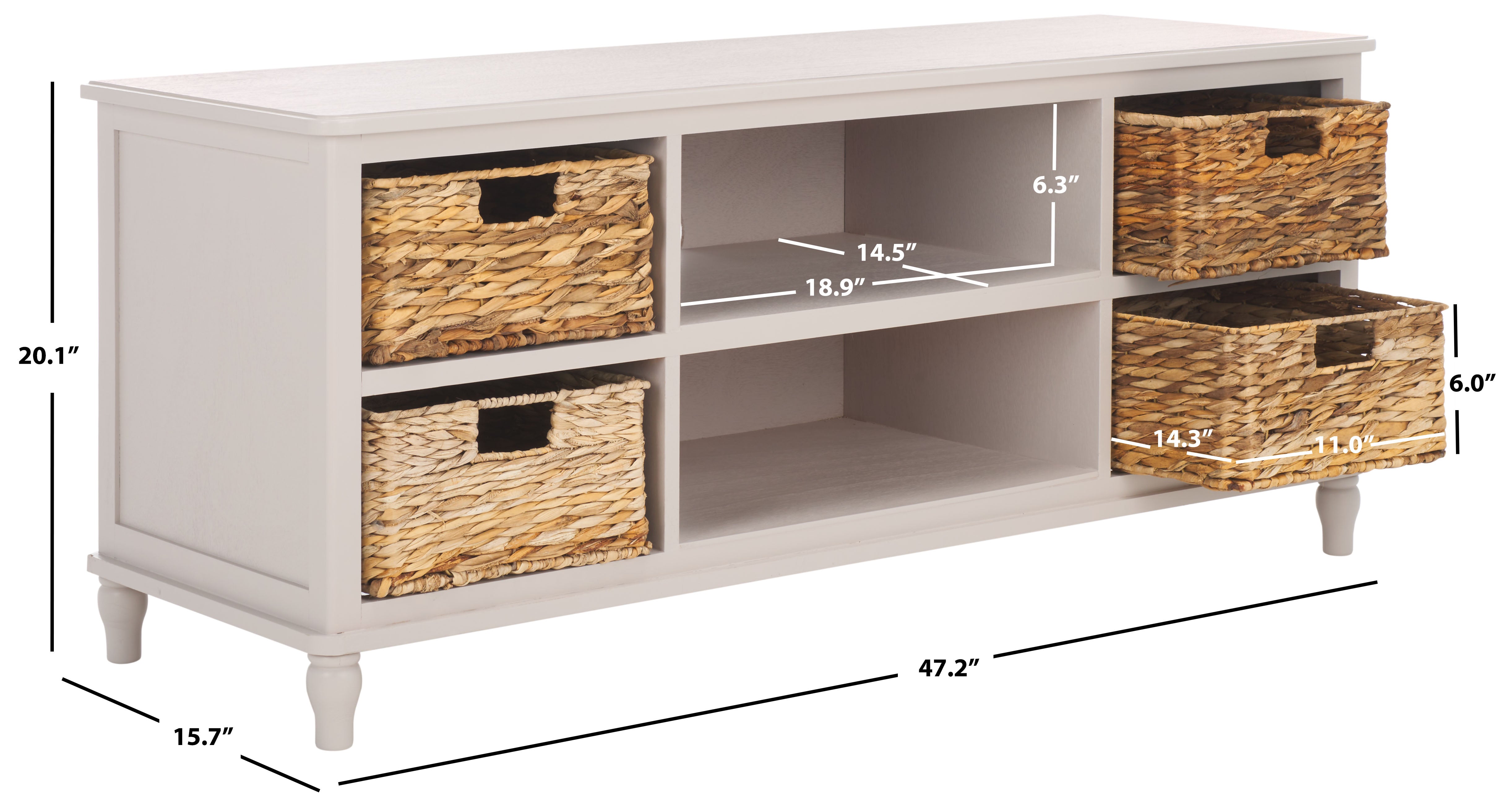 Safavieh Rooney Entertainment Unit , AMH5745 - Summer Grey