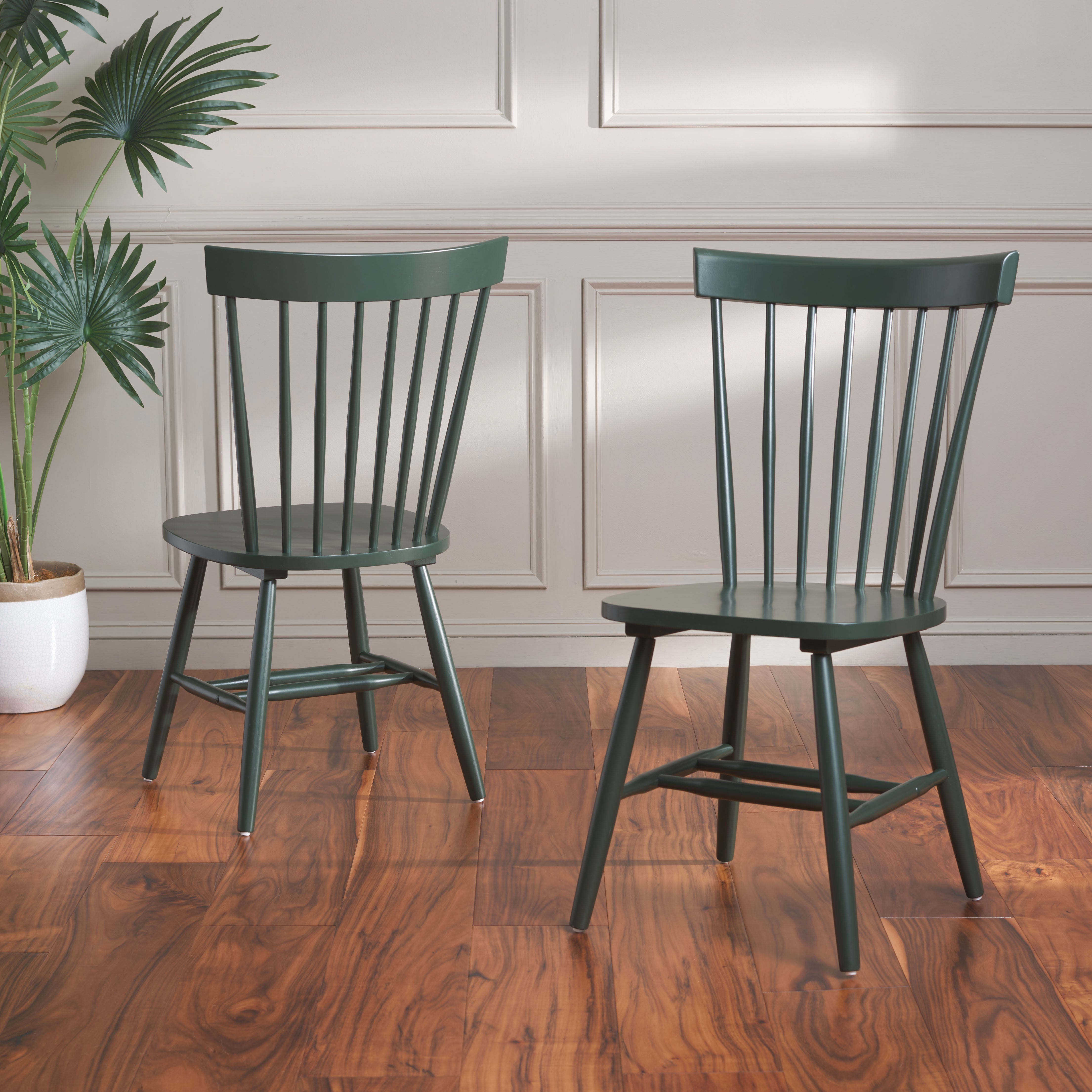 Safavieh Parker 17''H Spindle Dining Chair (Set Of 2), AMH8500 -Garden Green