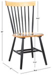 Safavieh Parker 17''H Spindle Dining Chair (Set Of 2), AMH8500 - Natural / Black