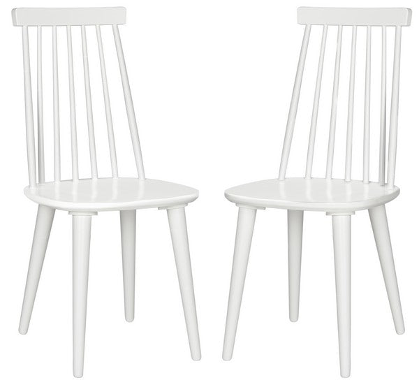 Safavieh Burris 17''H Spindle Side Chair (Set of 2), AMH8511 - White