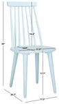 Safavieh Burris 17''H Spindle Side Chair (Set of 2), AMH8511 - Pale Blue