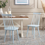 Safavieh Burris 17''H Spindle Side Chair (Set of 2), AMH8511 - Pale Blue