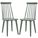 Safavieh Burris 17''H Spindle Side Chair (Set of 2), AMH8511 - Dusty Green