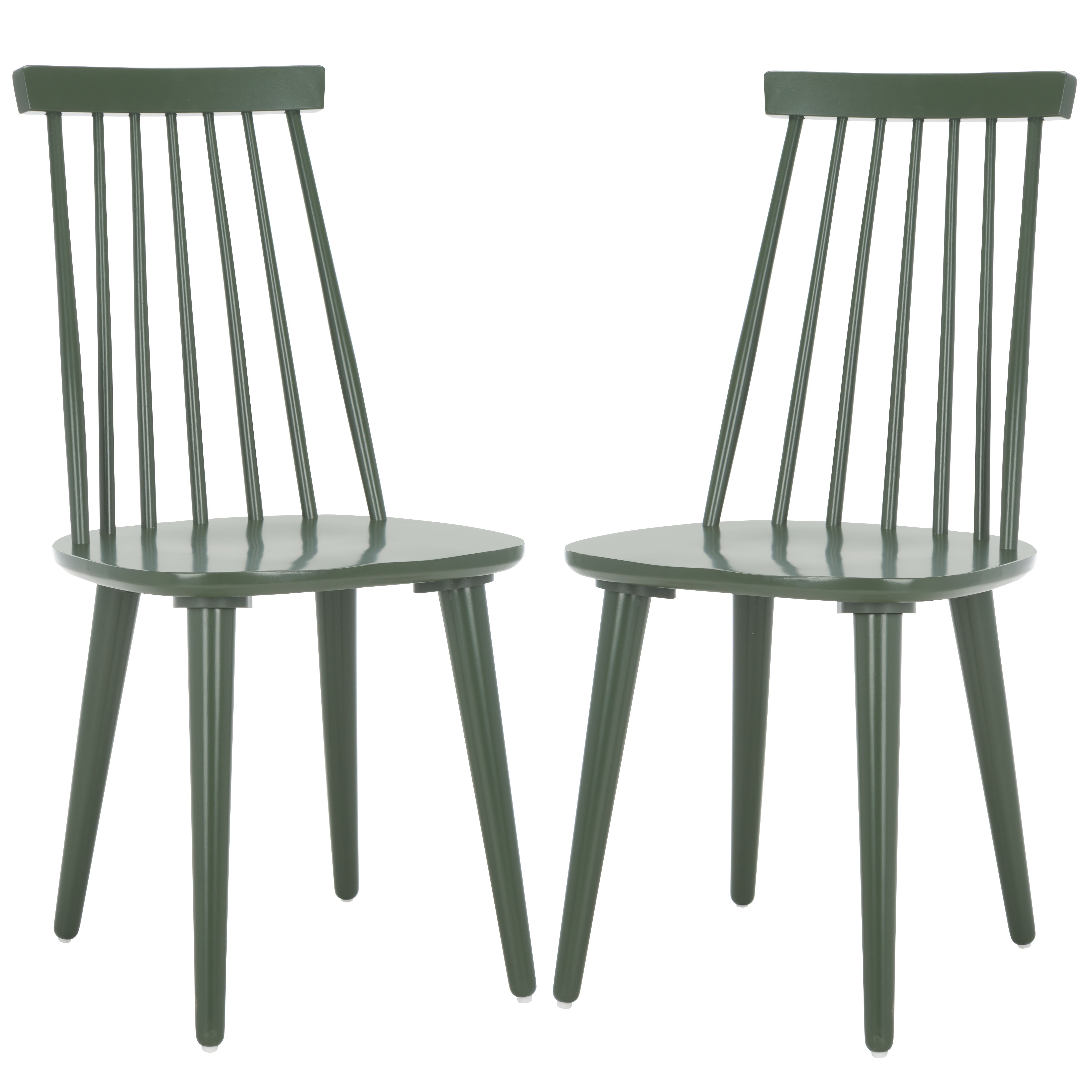 Safavieh Burris 17''H Spindle Side Chair (Set of 2), AMH8511 - Dusty Green