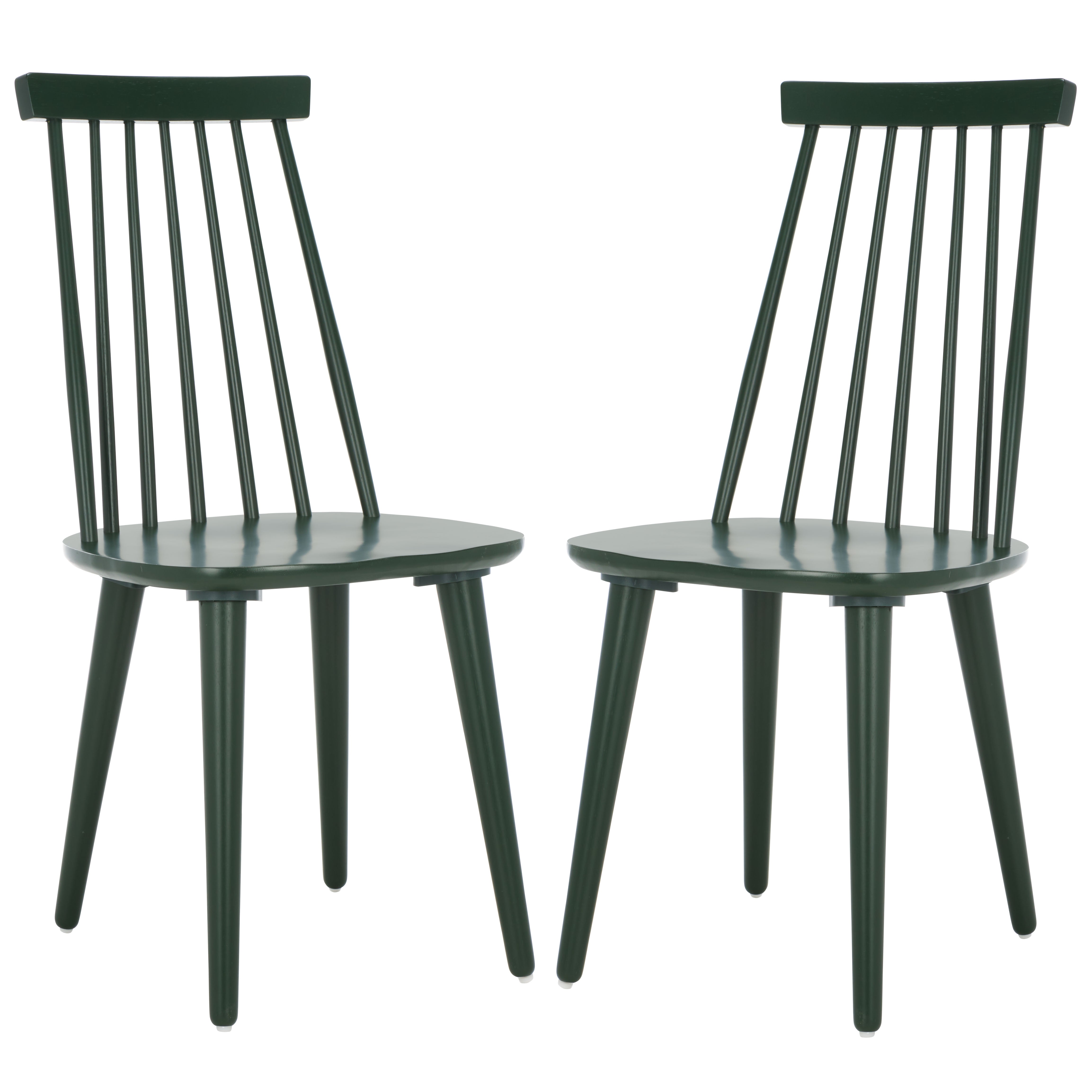 Safavieh Burris 17''H Spindle Side Chair (Set of 2), AMH8511 - Garden Green