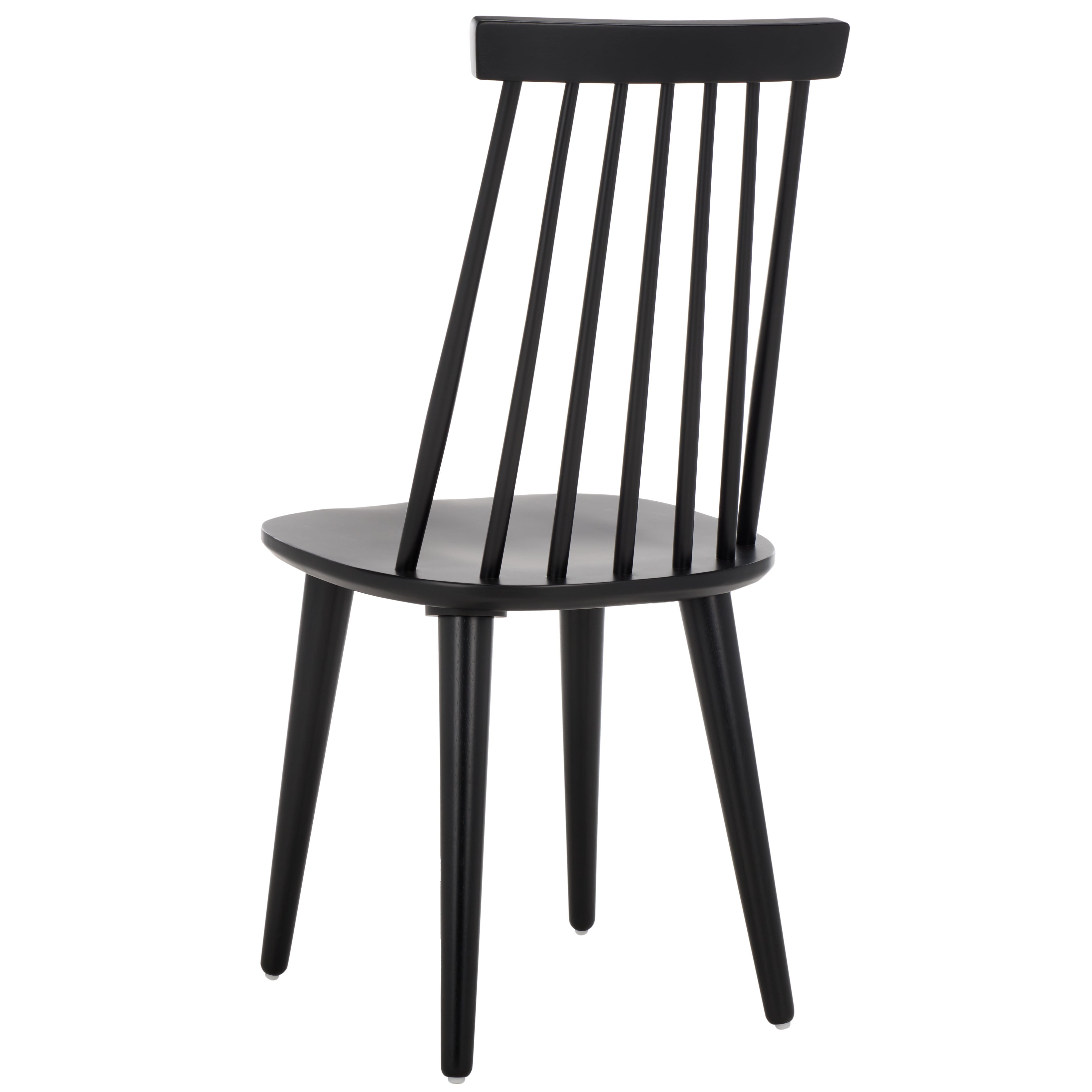 Safavieh Burris 17''H Spindle Side Chair (Set of 2), AMH8511 - Matte Black