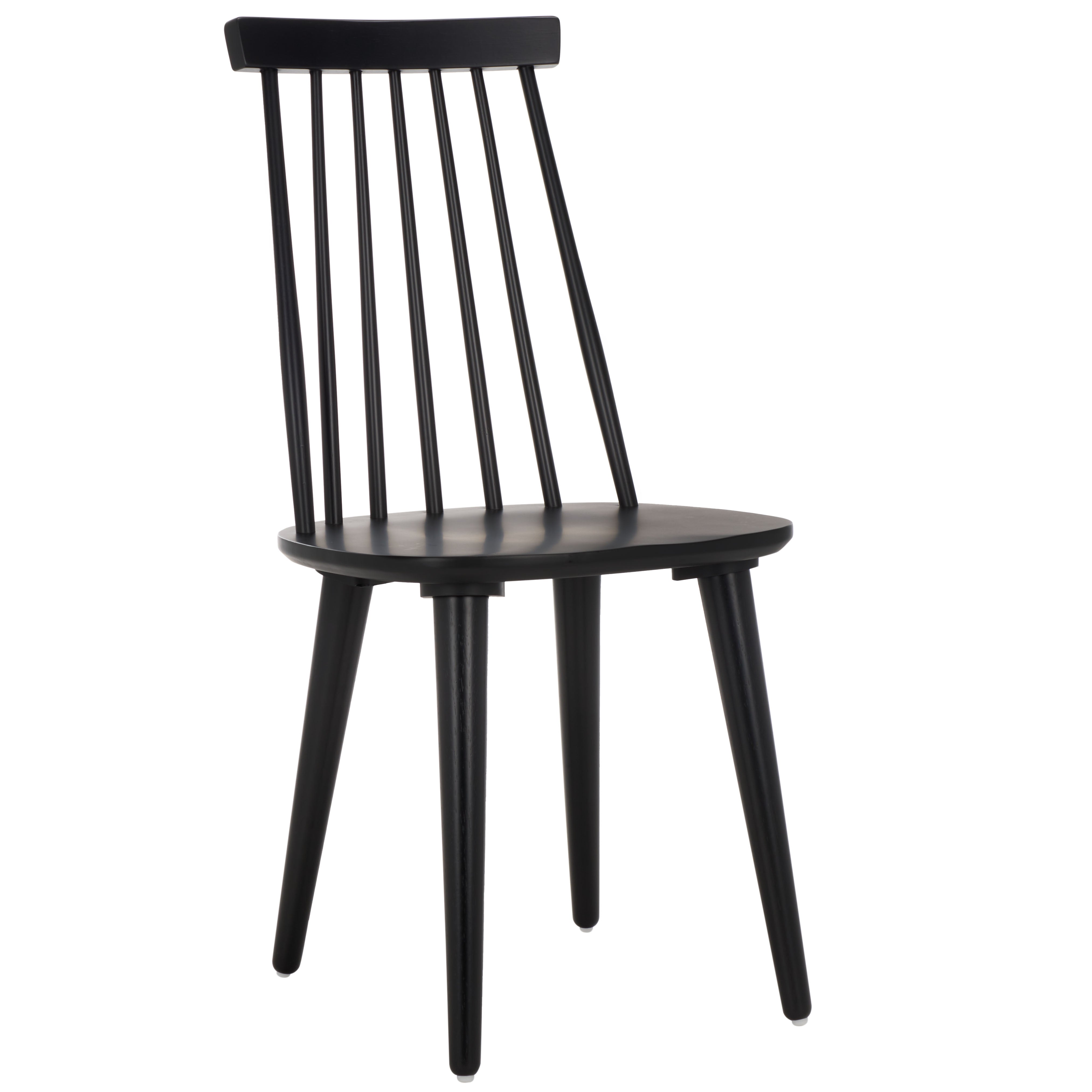 Safavieh Burris 17''H Spindle Side Chair (Set of 2), AMH8511 - Matte Black