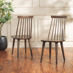 Safavieh Burris 17''H Spindle Side Chair (Set of 2), AMH8511 - Walnut