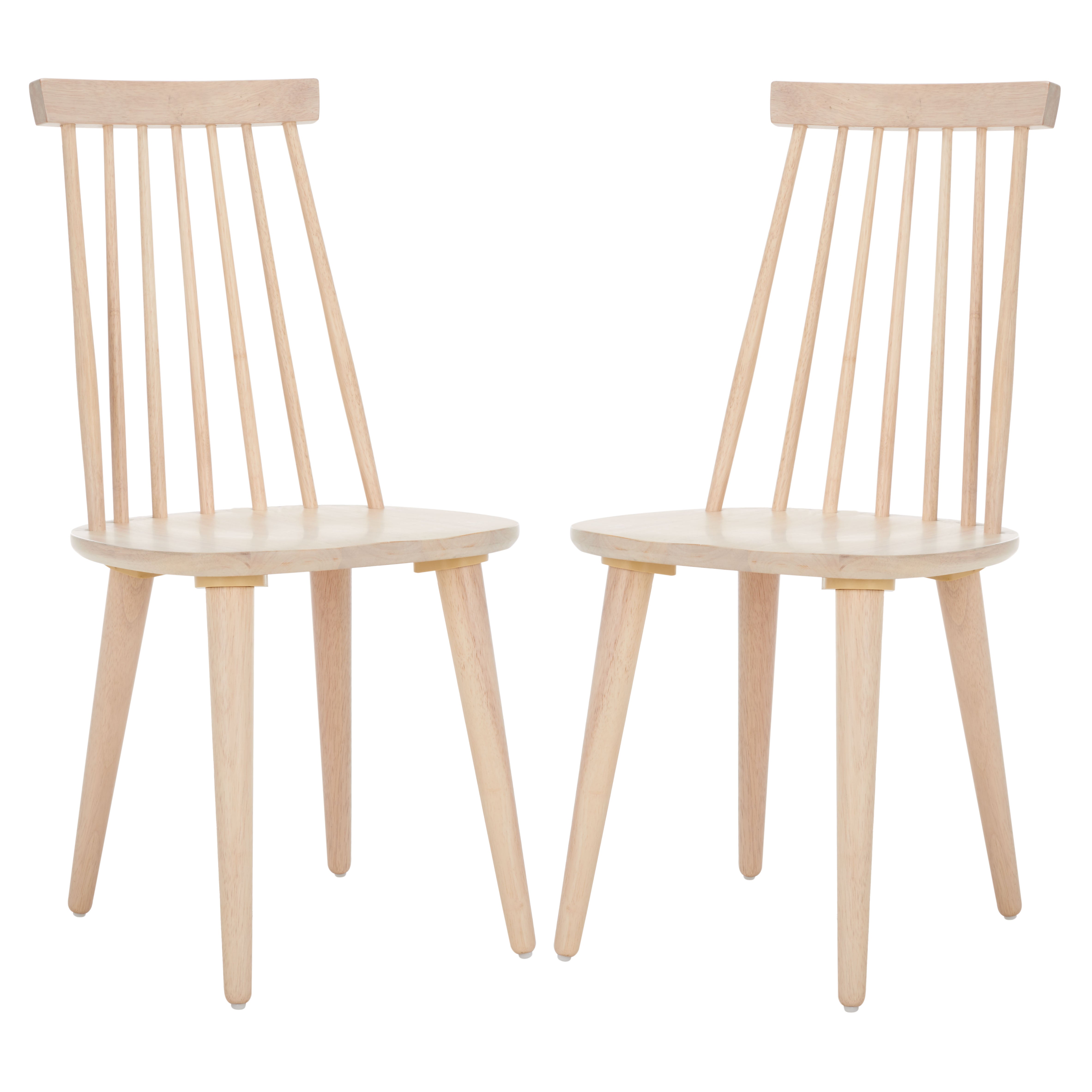 Safavieh Burris 17''H Spindle Side Chair (Set of 2), AMH8511 - White Washed