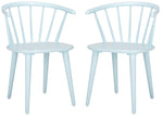 Safavieh Blanchard 18''H Curved Spindle Side Chair (Set of 2), AMH8512 - Pale Blue